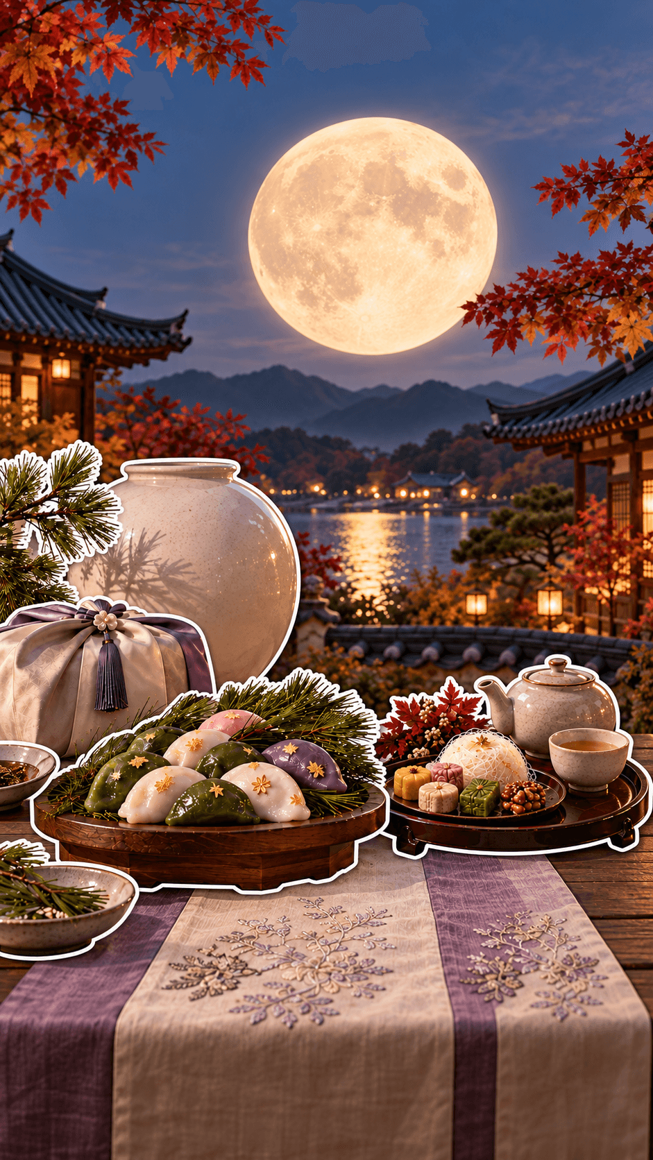 달빛 한가위 모바일 배경화면