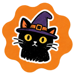 할로윈 고양이 PNG